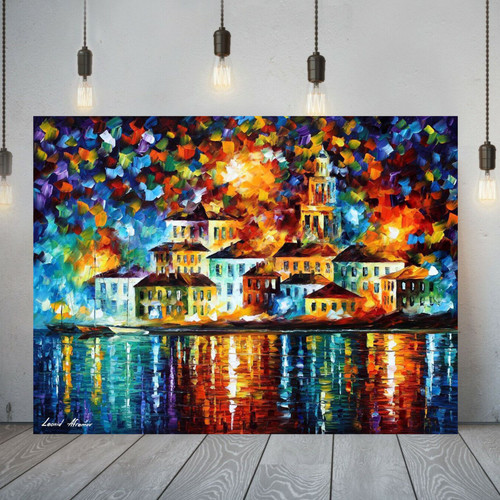 Leonid afremov porto notturno - afremov,