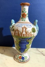 Antique ceramic bottle painted - antique,