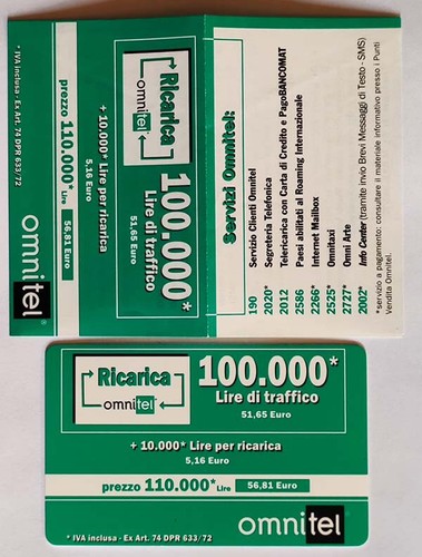 Ricarica phone card 100 - phone, 100.000