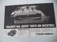 advertising Pubblicità 1980 TALBOT SUNBEAM LOTUS