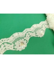 Pizzo Tulle Raschel Panna