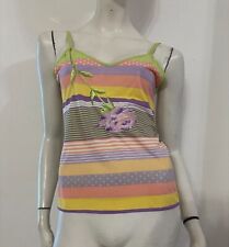 GAI MATTIOLO Top colori pastello fantasia righe rosa viola verde giallo Tg IT 42