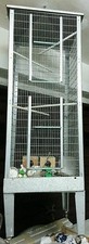 VOLIERA PER UCCELLI CON RUOTE GABBIA IN METALLO 50×50×160 H