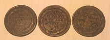 Napoli- Ferdinando IV - 3 monete da un Grano da 12 Cavalli- Anno 1790. Rare