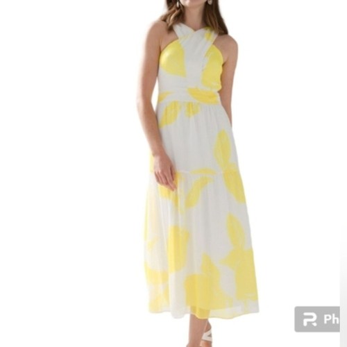 Maxi abito bianco floreale