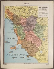TOSCANA  CARTINA GEOGRAFICA