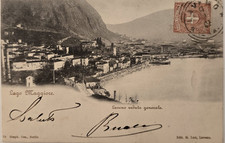 Cartolina 1901 lago - lago, maggiore