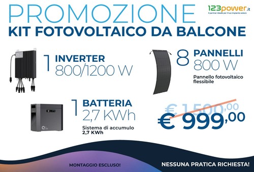 Kit fotovoltaico balcone 800 - kit,