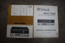 Mcintosh mac1900 manuale uso - mcintosh,