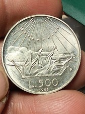 ITALIA 500 LIRE Argento UNC