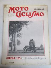 RIVISTA MOTOCICLISMO N. 46 1950 COPERTINA GILERA 125 MOTO RIMORCHIO FDM SCOOTER