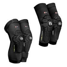 G-FORM PRO RUGGED 2 Ginocchiere + Gomito Set Pastiglie Protezione Mtb Bmx Ciclismo Protettivo Nero
