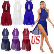 Costume danza lirica donna tulle floreale danza danza danza contemporanea body vestito