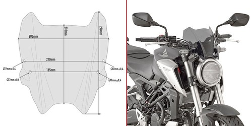 A1164 givi cupolino - fumÉ, per