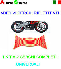 ADESIVI STRISCE STICKERS CERCHI MOTO AUTO BICI RIFLETTENTI ROSSO UNIVERSALI