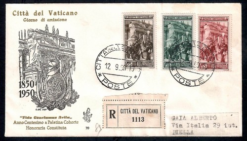 Vaticano 1950 fdc - 1950, club