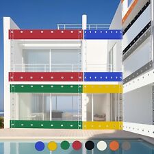 Pannello Laterale Blu in Telone Trasparente Impermeabile con Zip, Tende Telone