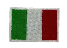 Toppa Stemma Ricamata Bandiera Italia Termoadesivo 7x5cm Zaino
