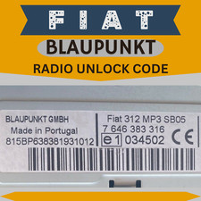 Codice radio fiat sblocco - codice,