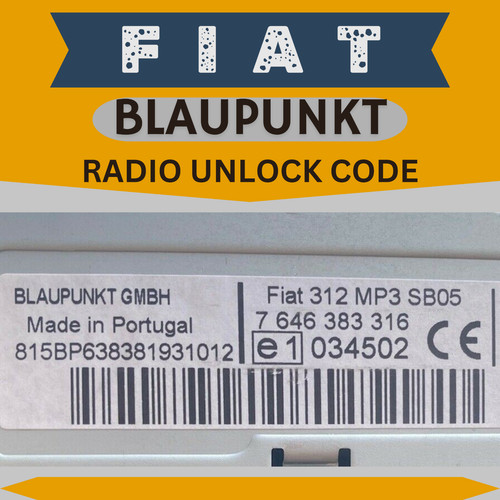 Codice radio fiat sblocco - codice,