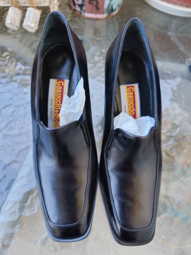 Mocassini con tacco - tacco, pelle