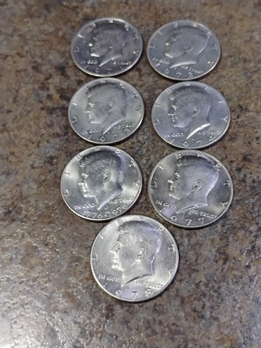 Lotto monete mezzo dollaro - 7,