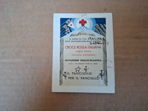 Tessera croce rossa - tessera,