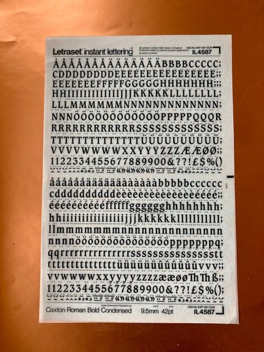Letraset 4587 coxton roman - coxton,