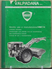 libretto uso manutenzione motocoltivatore valpadana vmc 14 trattore epoca