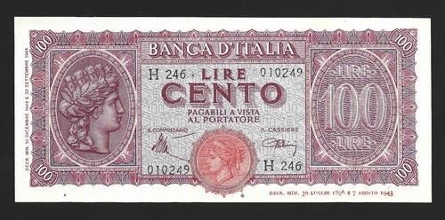 100 lire italia turrita - 100,