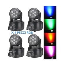 X 4 PROIETTORI LED RGB TESTA