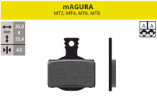 COPPIA PASTIGLIE FRENI MAGURA MT2 MT4 MT6 MT8 MTS ROSSA ADVANCED