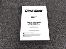 Ditch Witch MX27 Mini Excavator w 3D82AE-3HC Engine Parts Catalog SN 6X0201-Up