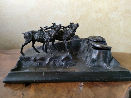 Antico calamaio metallo - antico,