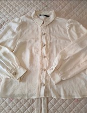 Camicia zara bianca con - camicia,