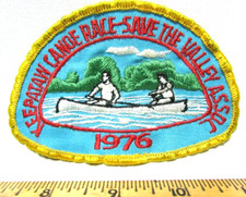 Vintage Keepataw Canoe Race 1976 Jacket Patch Save Valley Illinois Kayak Boat