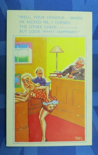 Saucy comic postcard 1940s - saucy,