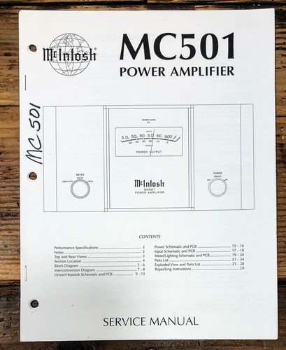 Mcintosh 501 mc501 - mcintosh, mc-501