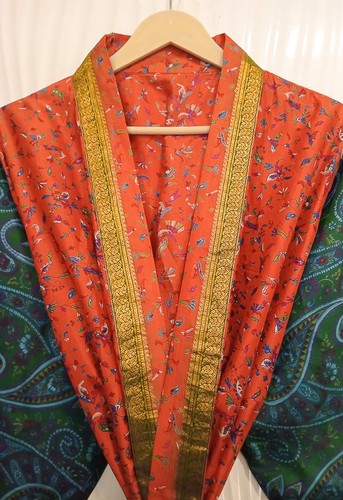 Abito lungo kimono arancione - , e