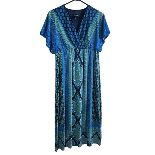 Maxi abito suite blu - suite, paisley