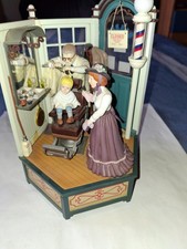 Vintage Enesco Music Box Ye Olde Barber Shop Plays Sweet Adeline 1989  