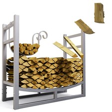 Metallo portalegna da esterno con copertura coperto in casa legnaia legno 33cm