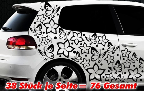 76x pezzi set - adesivi, auto