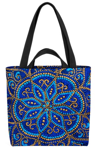 Perle blu ornamenti borsa