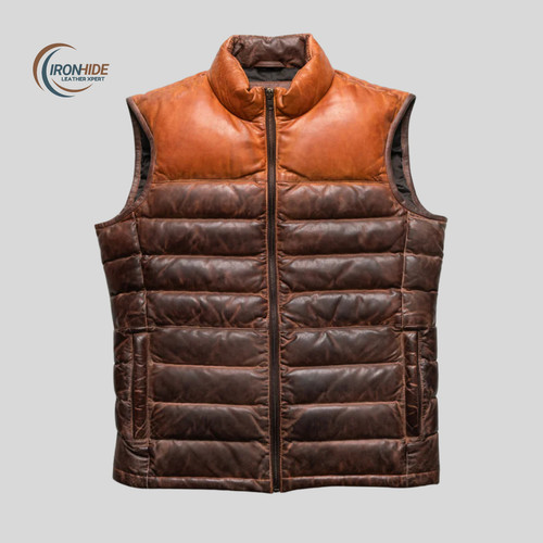 Gilet pelle iron hide - in,