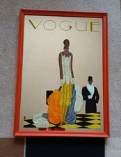 QUADRO A SPECCHIO VOGUE ART DECO' LIBERTY COPERTINA VINTAGE BENITO GARCIA 53x73