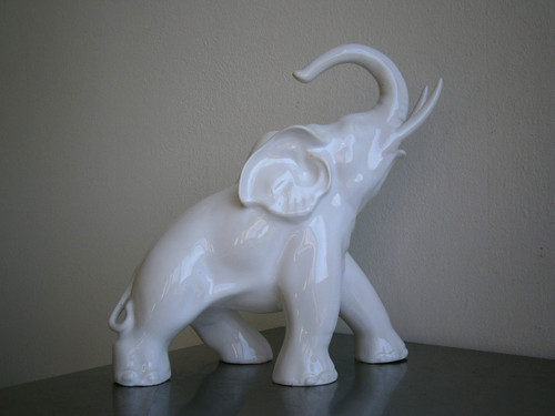 Statua elefante porcellana - statua,