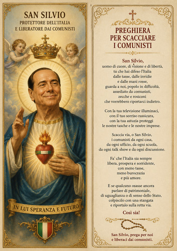 Poster satirico san silvio - satirico,