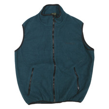 Giacca uomo TIMBERLAND blu L misto poliestere senza maniche zip tasca casual