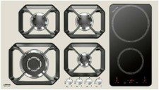 LOFRA HLBI9G2I PIANO COTTURA 90X50 AVORIO 3 FUOCHI1 TRIPLA CORONA 2 INDUZIONE